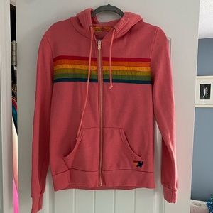 Aviator Nation Five Stripe zip up hoodie